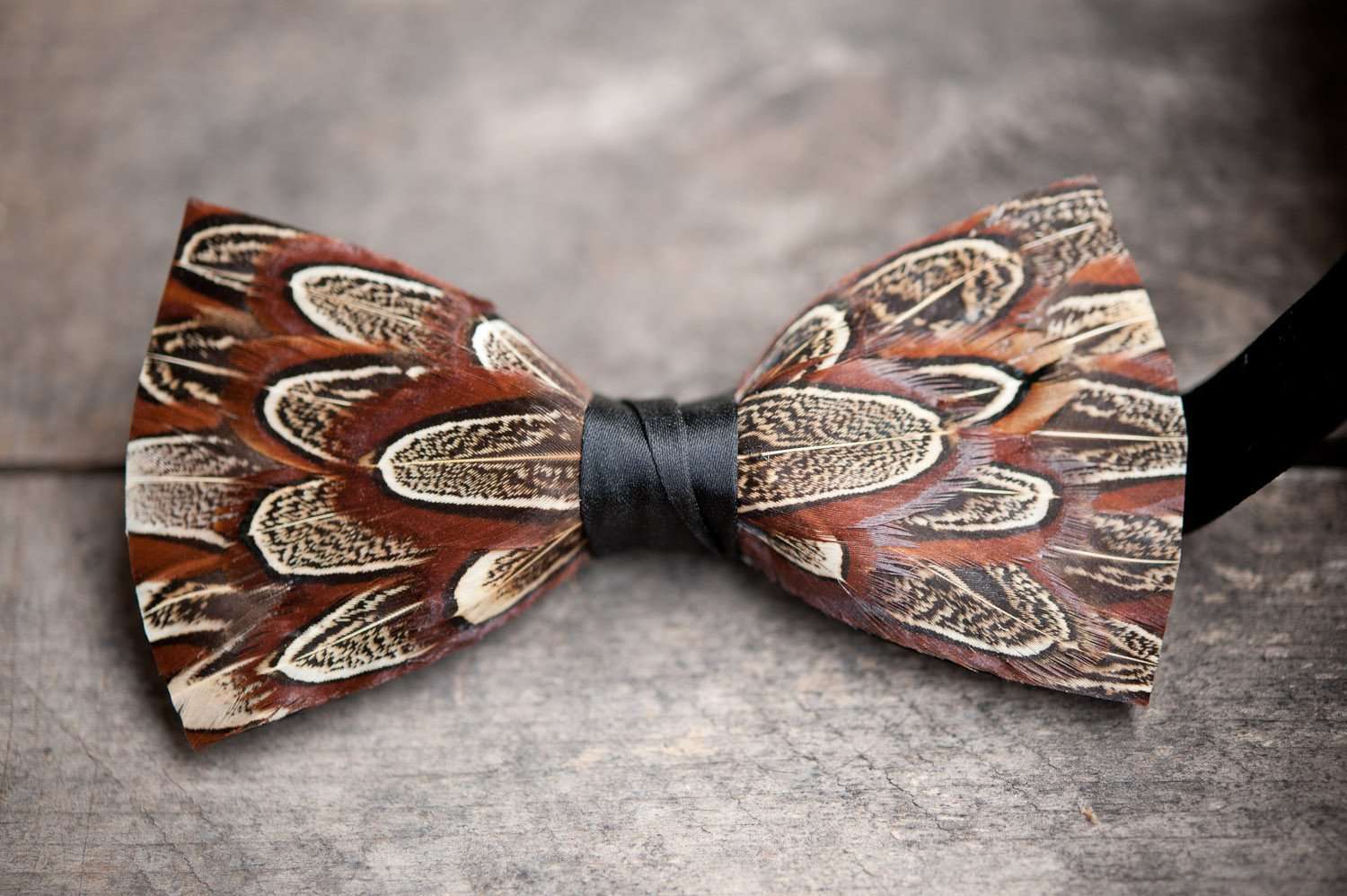 Original Feather Bow Tie in Phunky Pheasant by Brackish Bow Ties – Country  Club Prep