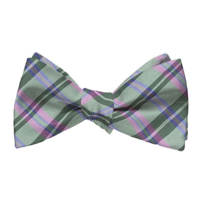 Paddock Plaid Bow Tie in Lime by Bird Dog Bay - Country Club Prep