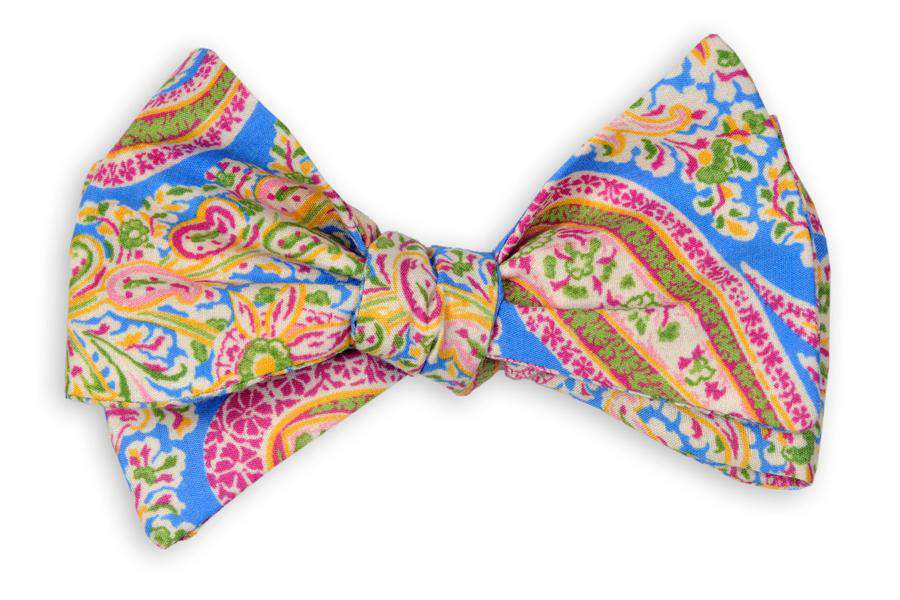 Paisley Bow Tie in Blue by High Cotton - Country Club Prep