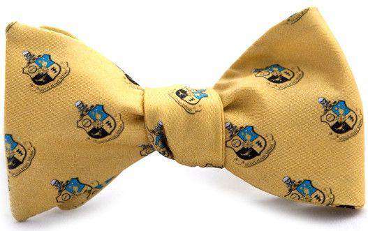 Phi Kappa Sigma Bow Tie in Gold by Dogwood Black - Country Club Prep