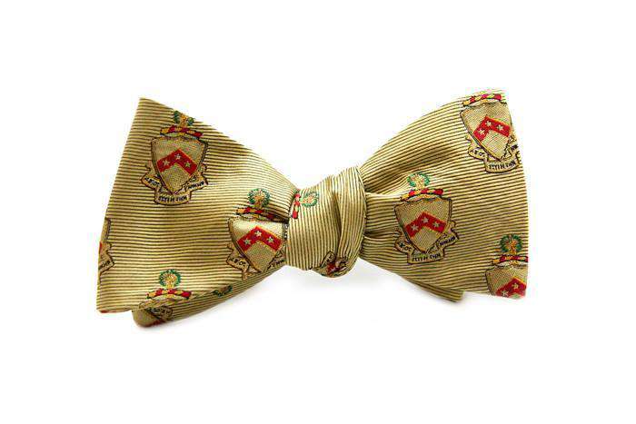 Phi Kappa Tau Bow Tie in Gold by Dogwood Black - Country Club Prep