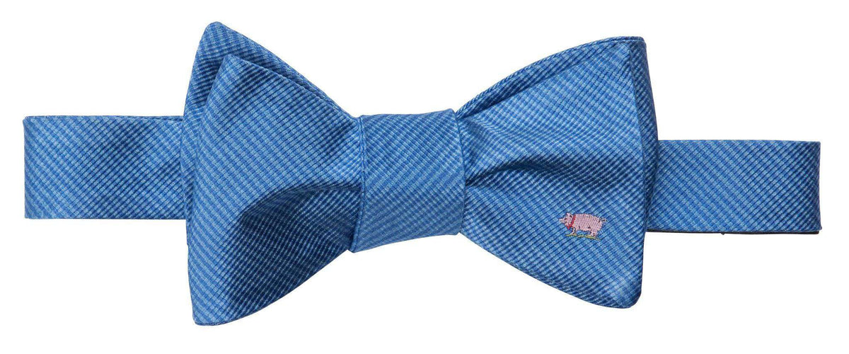 Pig Bow Tie in Blue by Southern Proper - Country Club Prep