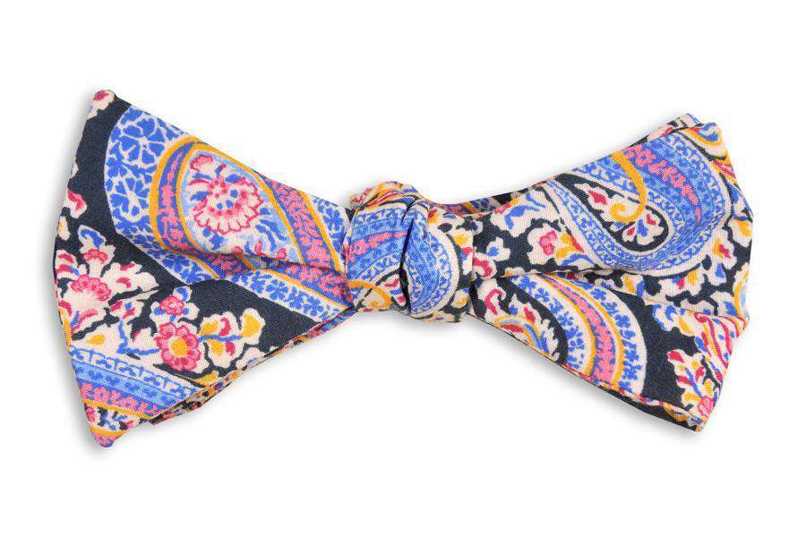 Pimm's Paisley Bow Tie in Navy by High Cotton - Country Club Prep