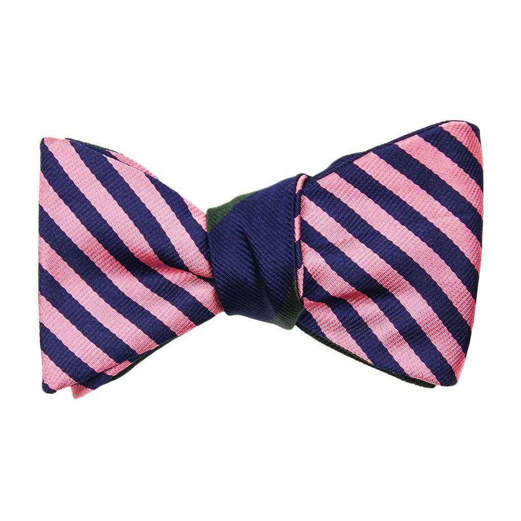 Pink/Navy and Forest Green/Navy Bow Tie by Social Primer - Country Club Prep