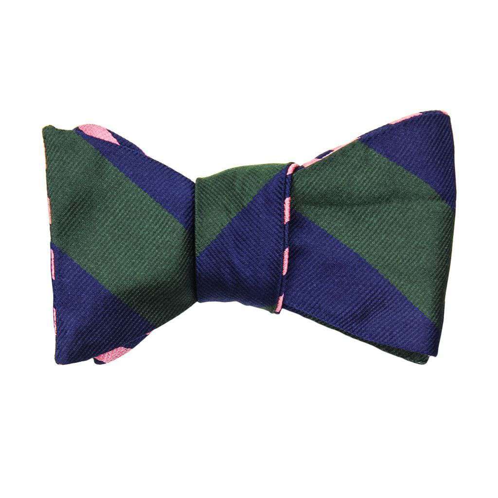Pink/Navy and Forest Green/Navy Bow Tie by Social Primer - Country Club Prep