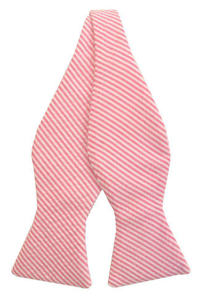 Pink Seersucker Bow Tie by Just Madras - Country Club Prep