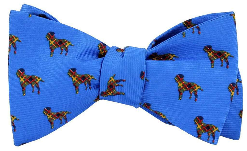 Plaid Lab Bow Tie in Blue by Southern Proper - Country Club Prep