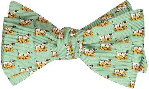 Pointer Bow Tie in Green by Southern Proper - Country Club Prep