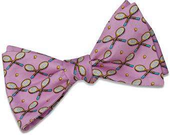 Racket Luv Bow Tie in Pink by Bird Dog Bay - Country Club Prep