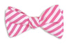 Raspberry Stripe Bow Tie in Pink by High Cotton - Country Club Prep