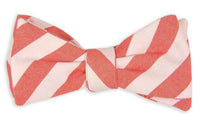 Red and White Oxford Stripe Bow Tie by High Cotton - Country Club Prep