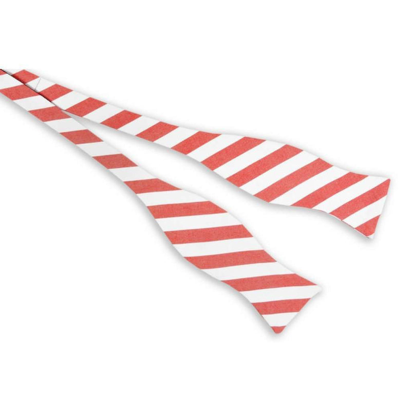 Red and White Oxford Stripe Bow Tie by High Cotton - Country Club Prep