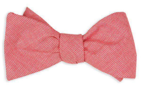 Red Micro Gingham Check Bow Tie by High Cotton - Country Club Prep
