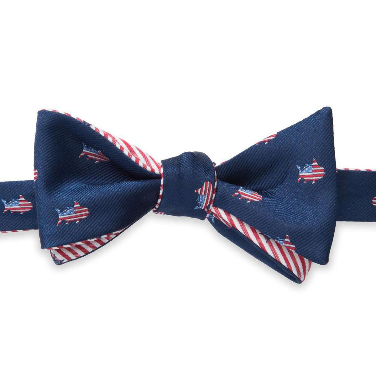 Reversible Oh Say Can You Sea Bow Tie in True Navy by Southern Tide - Country Club Prep