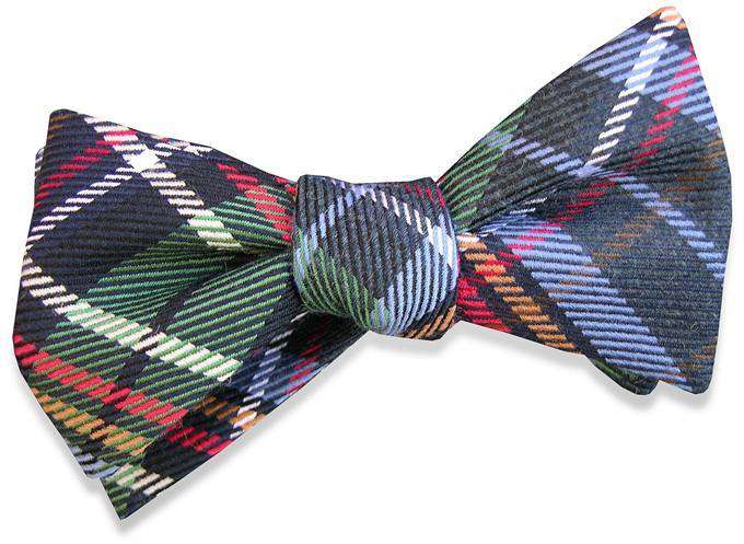 Scotland Yarn Bow Tie in Navy by Bird Dog Bay - Country Club Prep