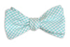 Seafoam Green/Blue Seersucker Gingham Bow Tie by High Cotton - Country Club Prep