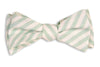 Seafoam Green Linen Stripe Bow Tie by High Cotton - Country Club Prep