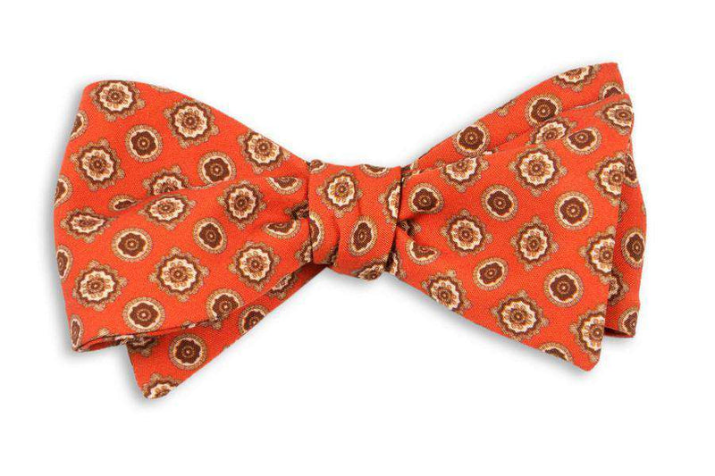 Sienna Neat Bow Tie in Orange by High Cotton - Country Club Prep