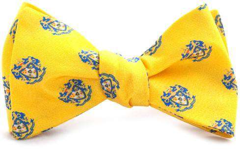 Sigma Alpha Epsilon Bow Tie in Yellow by Dogwood Black - Country Club Prep