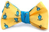 Sigma Chi Reversible Bow Tie in Blue and Gold by Dogwood Black - Country Club Prep