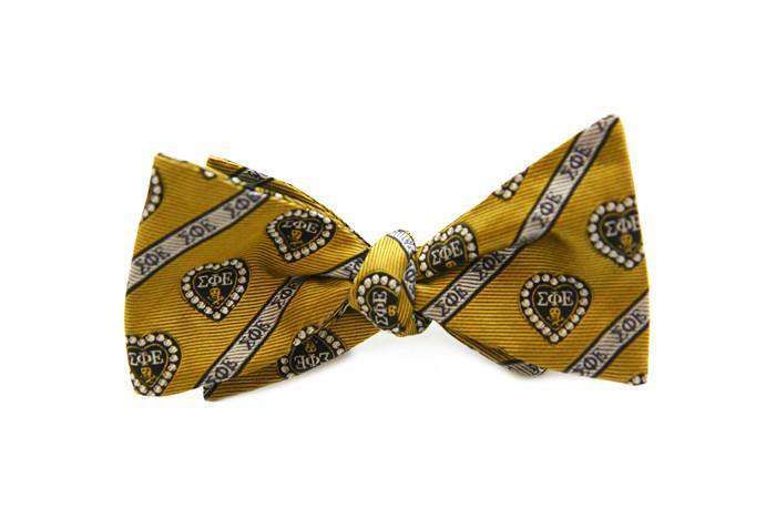 Sigma Phi Epsilon Bow Tie in Gold by Dogwood Black - Country Club Prep