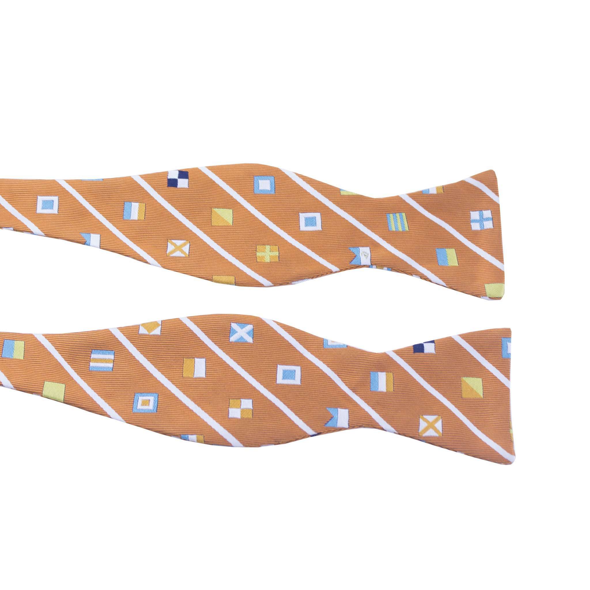 Signal Flag Bow Tie in Orange by Anchored Style - Country Club Prep
