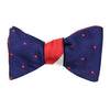 Silver/Red and Red Dots on Navy Bow Tie by Social Primer - Country Club Prep