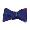 Silver/Red and Red Dots on Navy Bow Tie by Social Primer - Country Club Prep