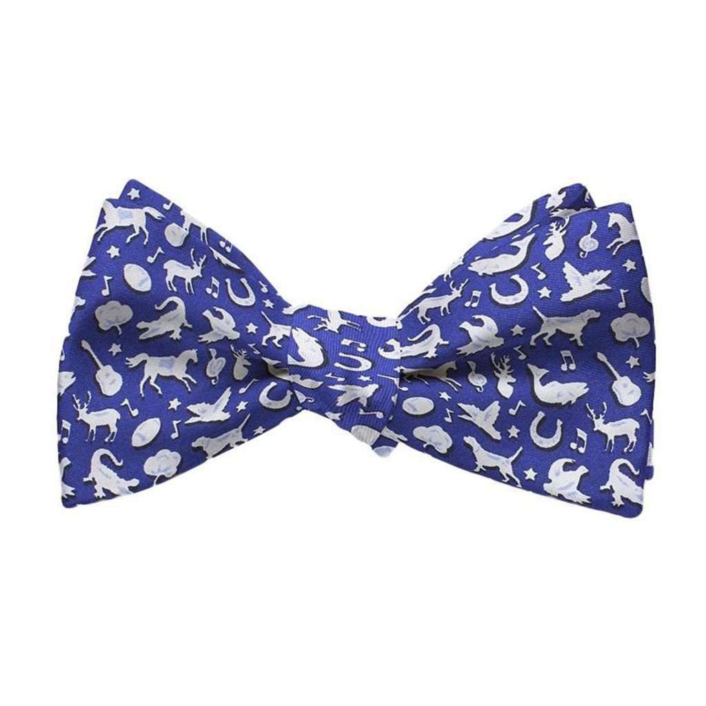 Southern Soiree Bow Tie in Blue by Bird Dog Bay - Country Club Prep