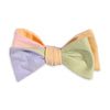 Spring Four Way Bow Tie in Blue, Yellow, Pink, and Green Linen by High Cotton - Country Club Prep