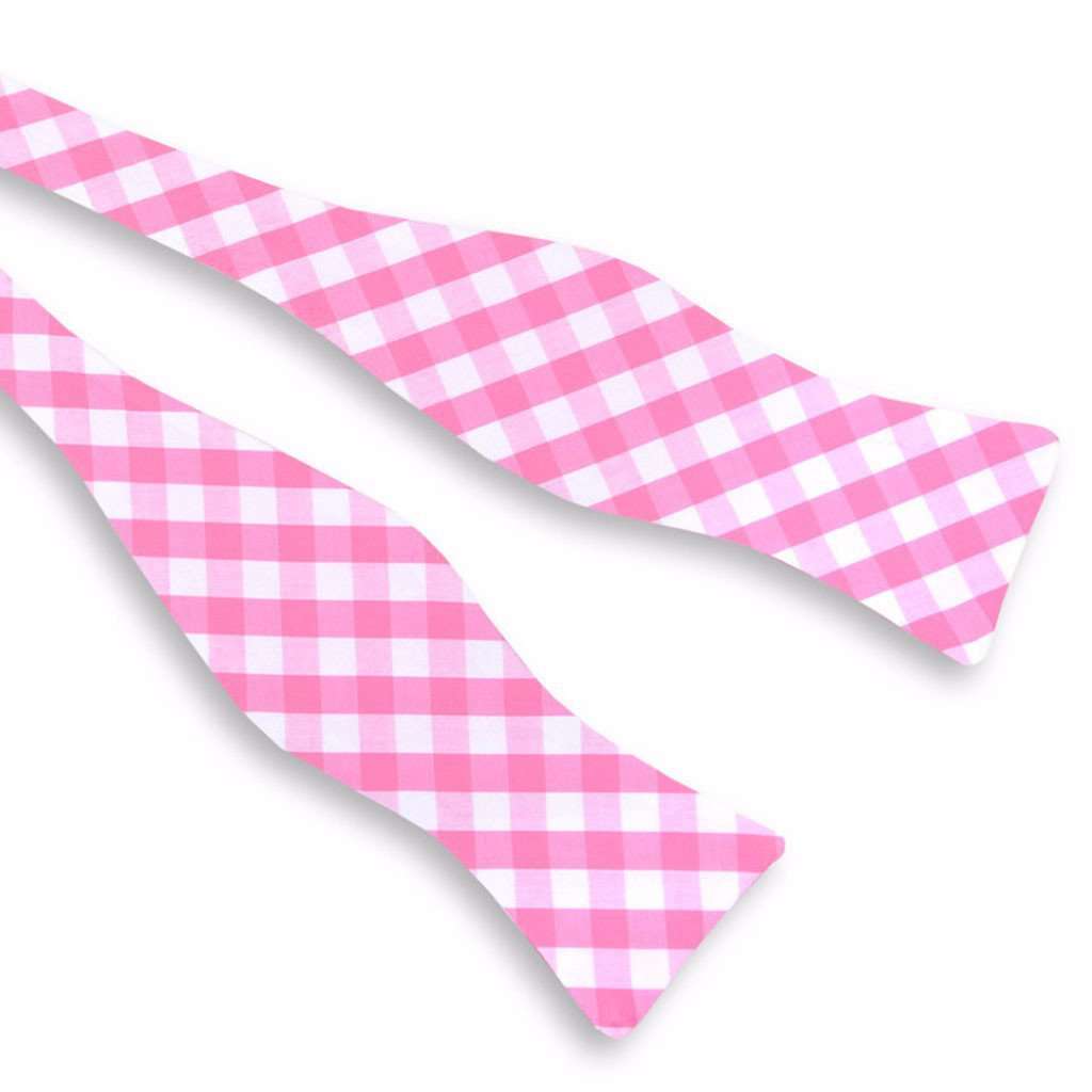 Summer Check Bow Tie in Strawberry by High Cotton - Country Club Prep