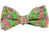 Summer Paisley Bow Tie in Green and Pink by Southern Proper - Country Club Prep