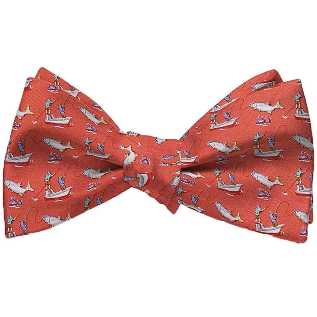 Tarpon Frenzy Bow Tie in Coral by Bird Dog Bay - Country Club Prep