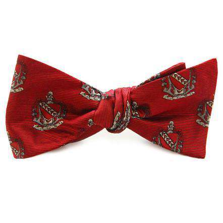 Tau Kappa Epsilon Bow Tie in Crimson by Dogwood Black - Country Club Prep