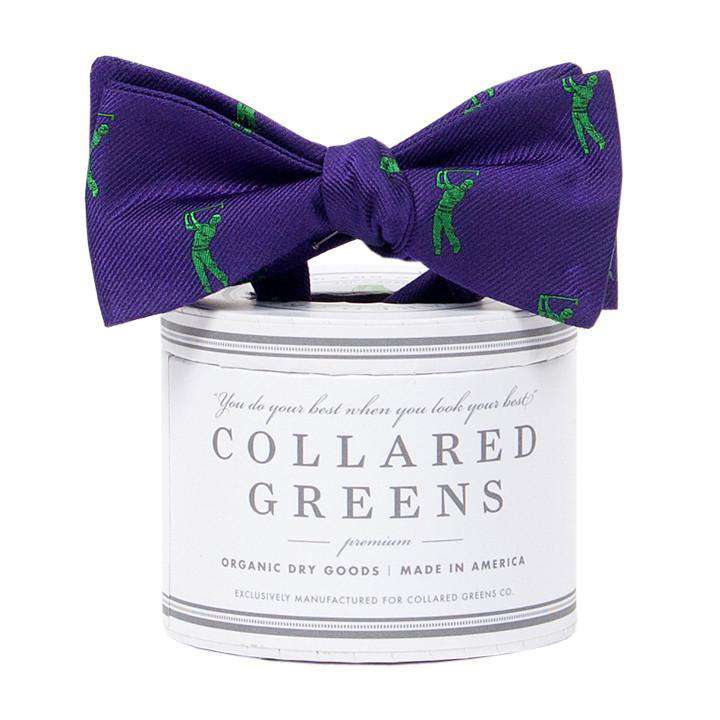 The Bethpage Bow in Purple and Green by Collared Greens - Country Club Prep