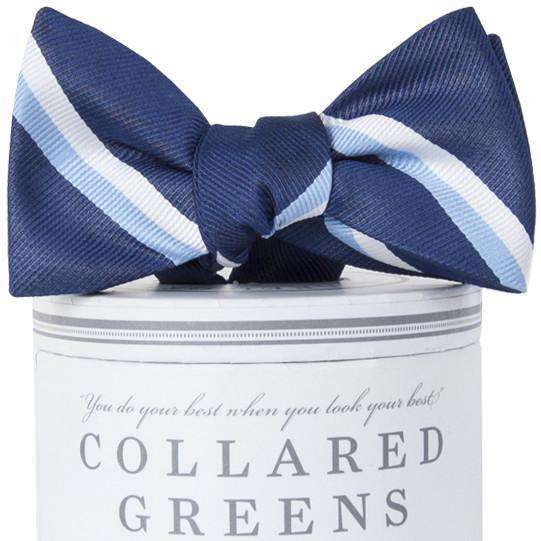 The George Bow Tie in Navy and Carolina Blue by Collared Greens - Country Club Prep