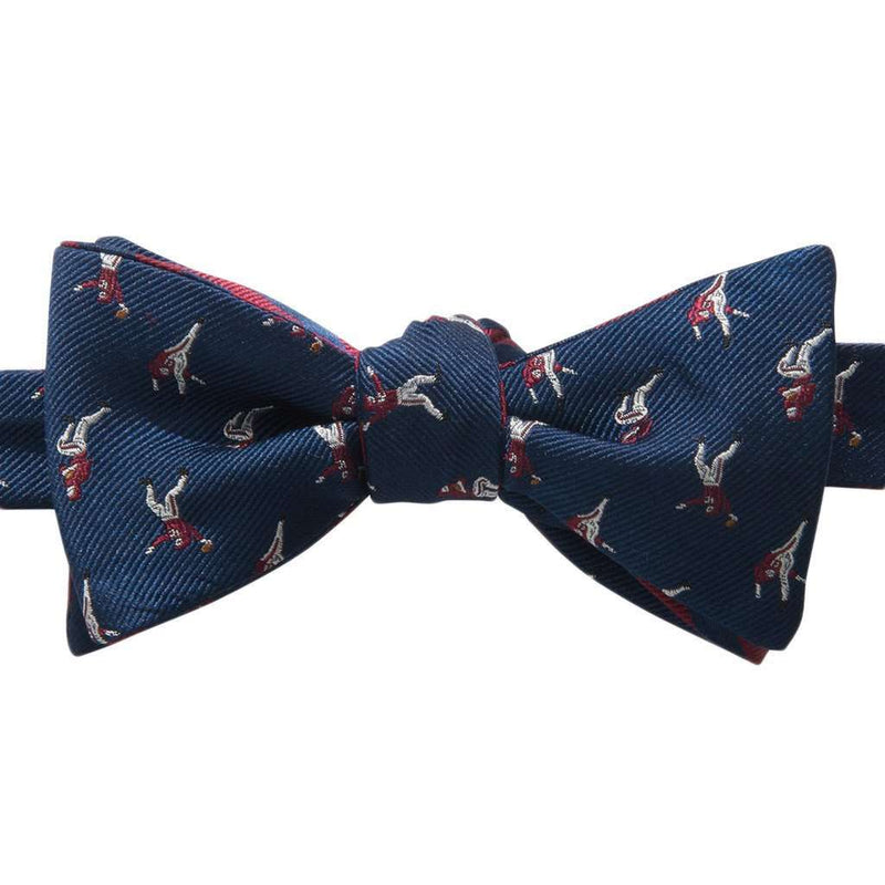 The Hangtime Reversible Bow Tie in Navy & Chianti by Southern Tide - Country Club Prep
