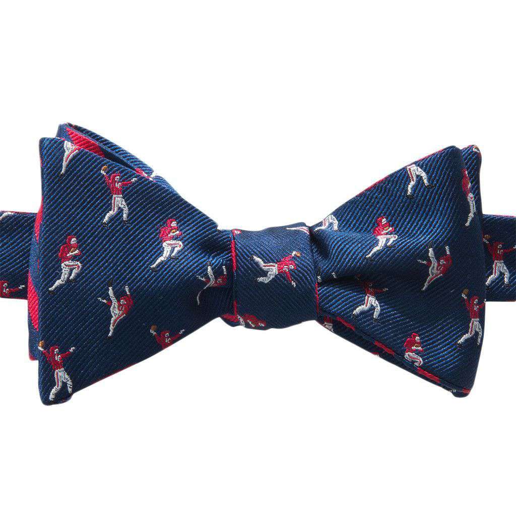 The Hangtime Reversible Bow Tie in Navy & Varsity Red by Southern Tide - Country Club Prep