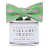 The Pig Bow Tie in Green/Pink by Collared Greens - Country Club Prep