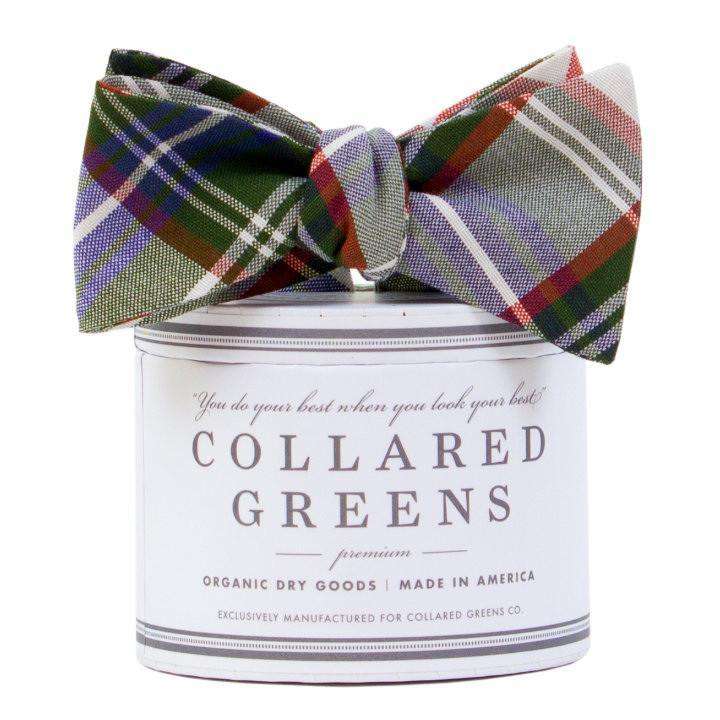 The Pisgah Bow in Green/Orange/White by Collared Greens - Country Club Prep