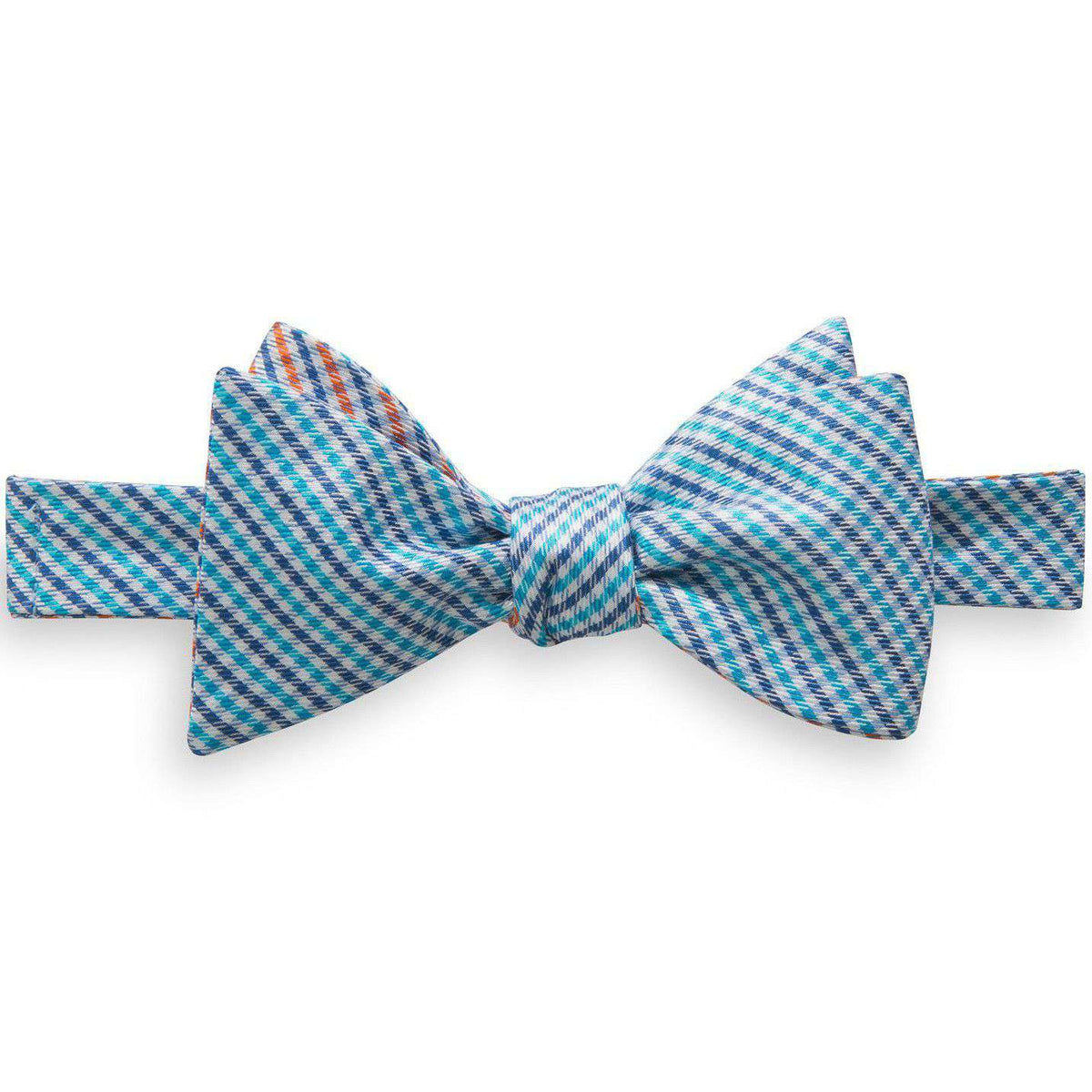 The Prep School Gingham Reversible Bow Tie in Aqua by Southern Tide - Country Club Prep