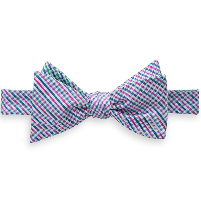 The Prep School Gingham Reversible Bow Tie in Pink by Southern Tide - Country Club Prep
