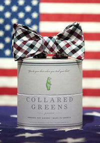 The Quad Bow in Maroon/Black by Collared Greens - Country Club Prep