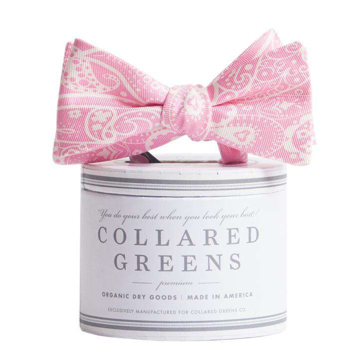 The Seaside Paisley Bow in Pink by Collared Greens - Country Club Prep