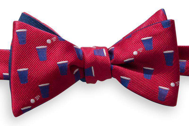 The Splash Bow Tie in Varsity Red and Navy by Southern Tide - Country Club Prep