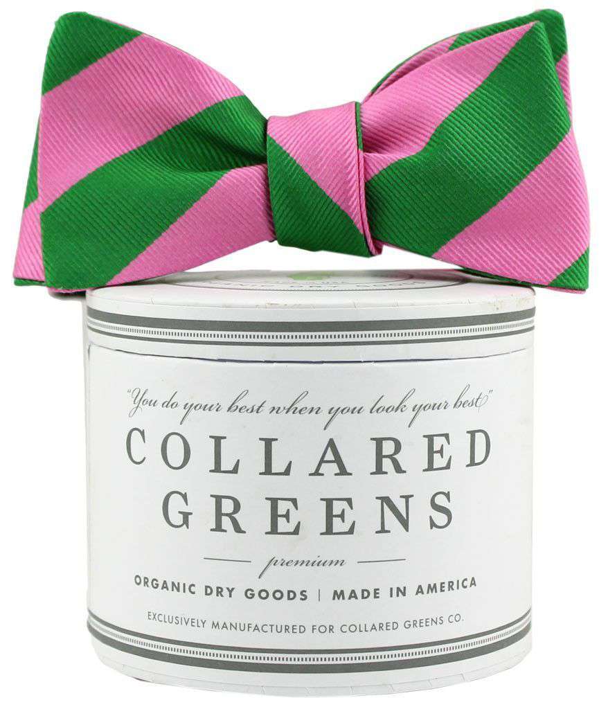 The Torrey Bow in Pink and Green by Collared Greens - Country Club Prep