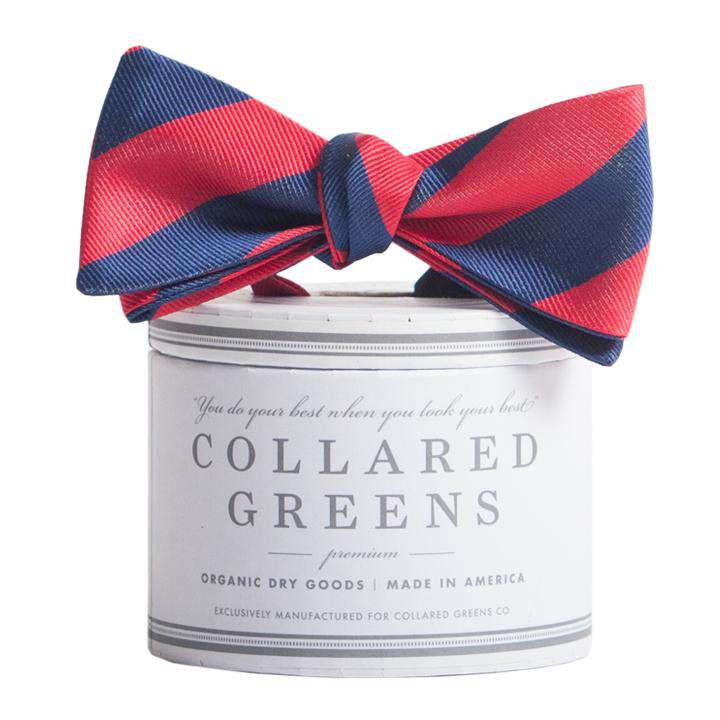 The Torrey Bow in Red and Navy by Collared Greens - Country Club Prep