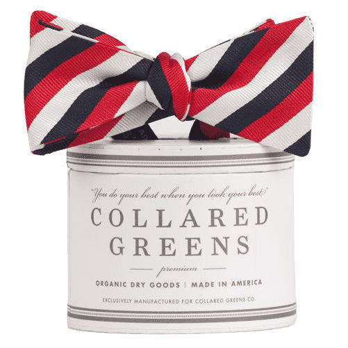 The USA Stripe Bow in Red, White and Blue by Collared Greens - Country Club Prep