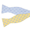 Two Color Skipjack Seersucker Bow Tie in Sunglow and Ocean Channel by Southern Tide - Country Club Prep