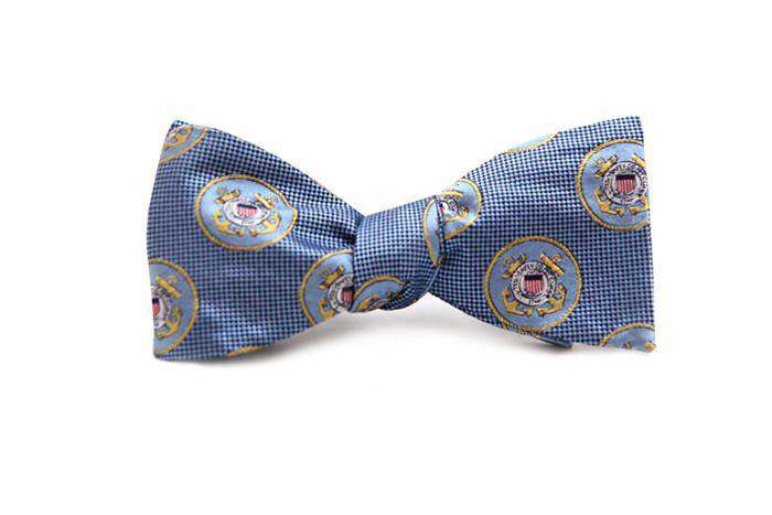 U.S. Coast Guard Bow Tie in Blue by Dogwood Black - Country Club Prep